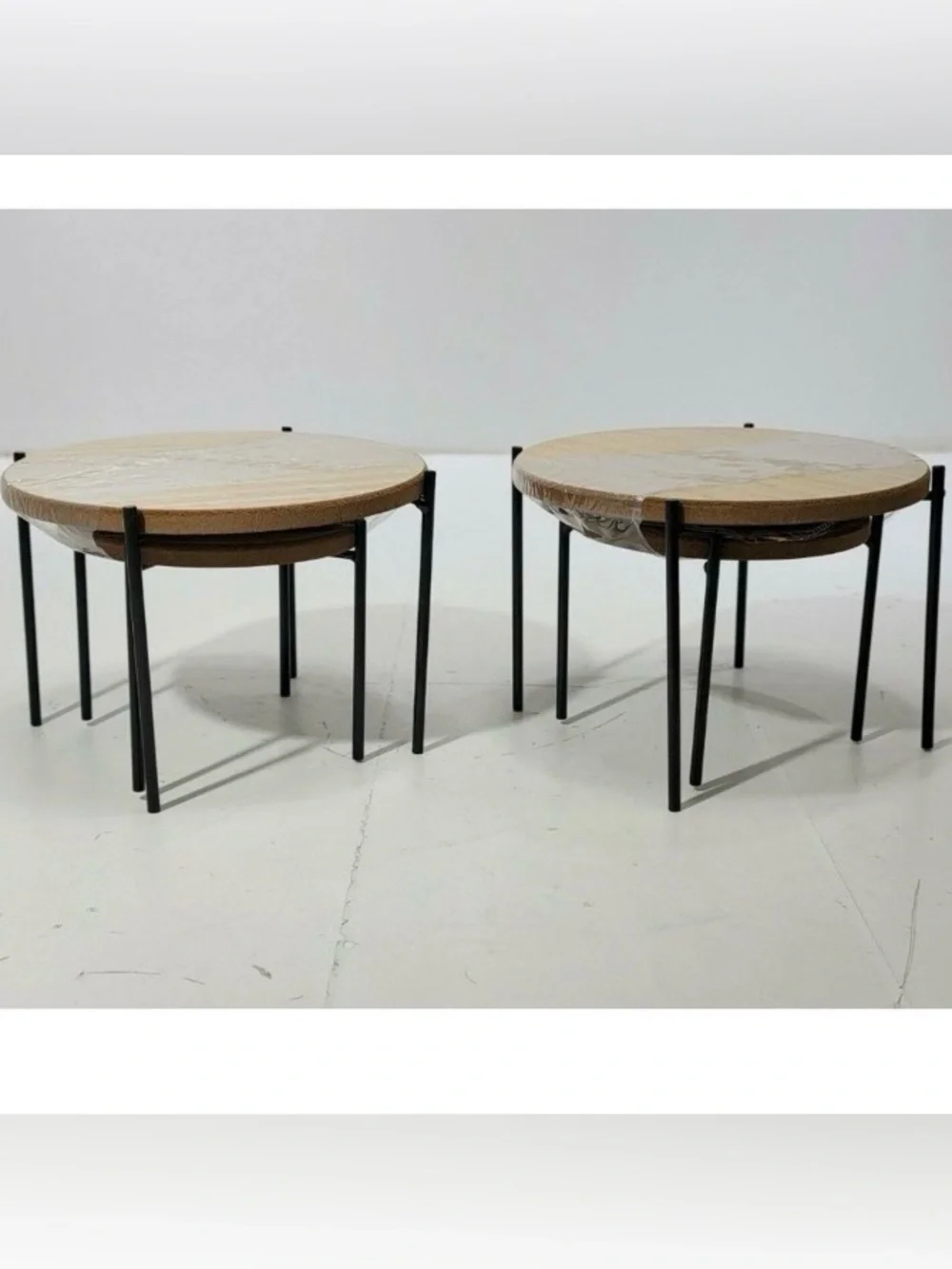 Target Bullseye's Playground Wood and Metal Decor Stand Riser Plant Stands (4)